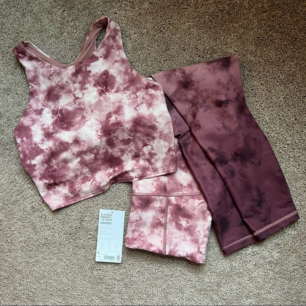 Athleta Elation Tights and Conscious Crop Top